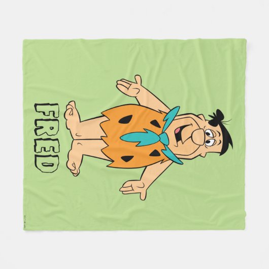 Die Steine | Fred Flintstone Fleecedecke (Vorderseite (Horizontal))