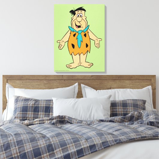 Die Steine | Fred Flintstone Leinwanddruck (Insitu (Schlafzimmer))