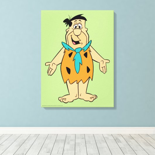 Die Steine | Fred Flintstone Leinwanddruck (Insitu (Holzboden))