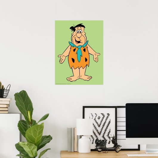 Die Steine | Fred Flintstone Poster (Heimbüro)