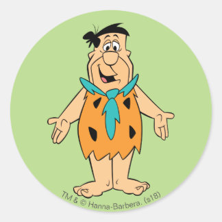 Die Steine | Fred Flintstone Runder Aufkleber