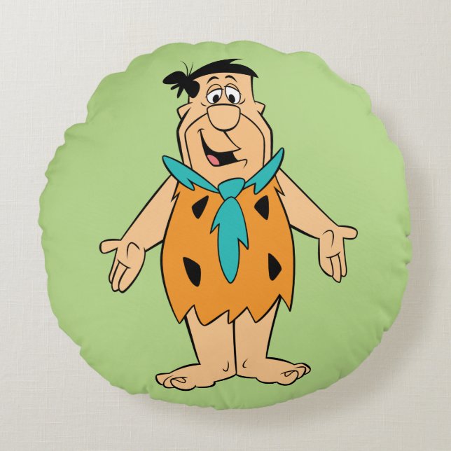 Die Steine | Fred Flintstone Rundes Kissen (Vorderseite)