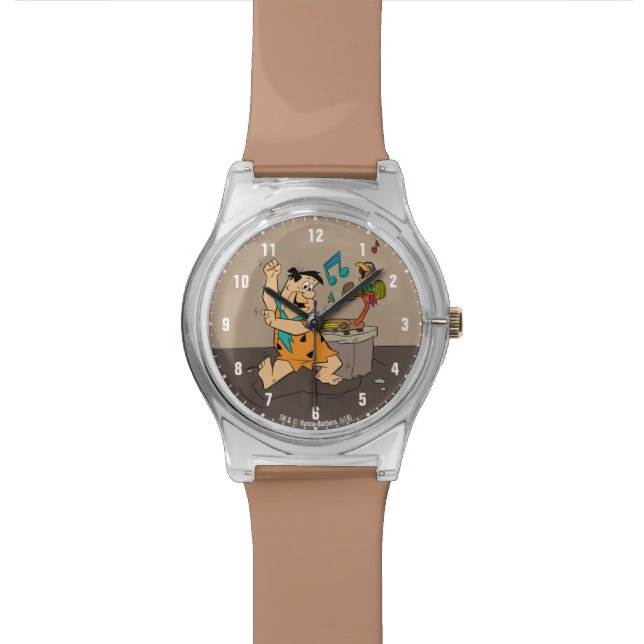 Die Steine | Fred Flintstone tanzen Armbanduhr (Nahaufnahme)