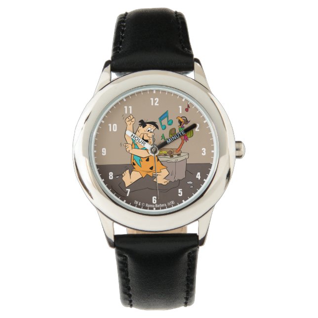 Die Steine | Fred Flintstone tanzen Armbanduhr (Vorderseite)