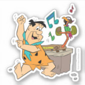 Die Steine | Fred Flintstone tanzen Aufkleber (Vorderseite)