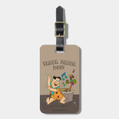 Die Steine | Fred Flintstone tanzen Gepäckanhänger (Vorderseite vertikal)