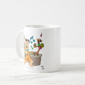 Die Steine | Fred Flintstone tanzen Kaffeetasse (Vorderseite Links)