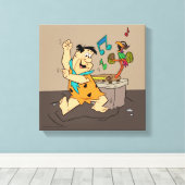 Die Steine | Fred Flintstone tanzen Leinwanddruck (Insitu (Holzboden))