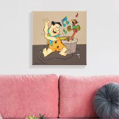 Die Steine | Fred Flintstone tanzen Leinwanddruck (Insitu (Wohnzimmer))
