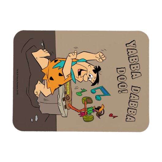 Die Steine | Fred Flintstone tanzen Magnet (Horizontal)