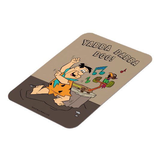 Die Steine | Fred Flintstone tanzen Magnet (Linke Seite)