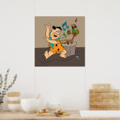 Die Steine | Fred Flintstone tanzen Poster (Küche)