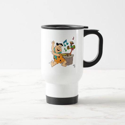 Die Steine | Fred Flintstone tanzen Reisebecher (Rechts)