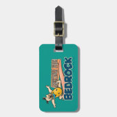 Die Steine | Fred - Grüße von Bedrock Gepäckanhänger (Vorderseite vertikal)