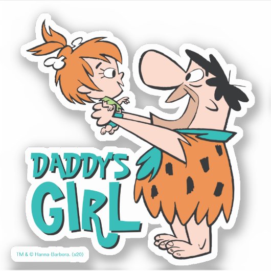 Die Steine | Fred & Pebbles - Daddy's Girl Aufkleber (Vorderseite)