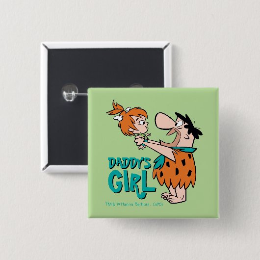 Die Steine | Fred & Pebbles - Daddy's Girl Button (Vorne & Hinten)