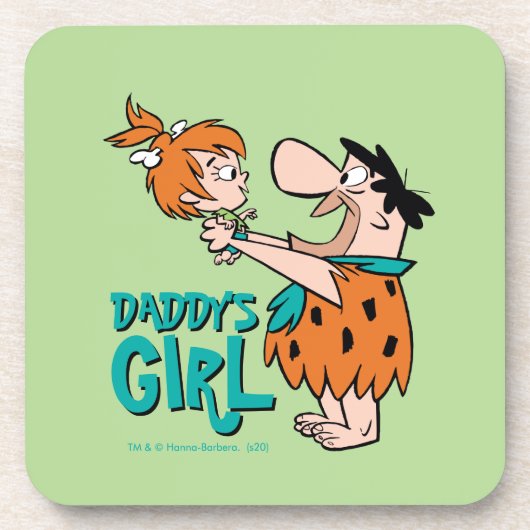 Die Steine | Fred & Pebbles - Daddy's Girl Getränkeuntersetzer (Vorderseite)