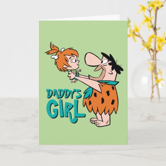 Die Steine | Fred & Pebbles - Daddy's Girl Karte (Gelbe Blume)