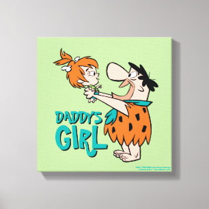 Die Steine   Fred & Pebbles - Daddy's Girl Leinwanddruck