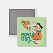 Die Steine | Fred & Pebbles - Daddy's Girl Magnet (Vorderseite/Rückseite)