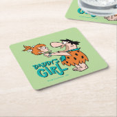 Die Steine | Fred & Pebbles - Daddy's Girl Rechteckiger Pappuntersetzer (angewinkelt)