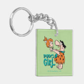 Die Steine | Fred & Pebbles - Daddy's Girl Schlüsselanhänger (Vorderseite links)