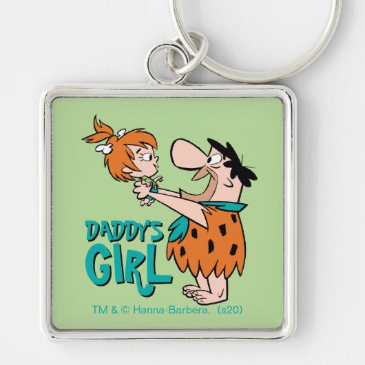 Die Steine | Fred & Pebbles - Daddy's Girl Schlüsselanhänger (Vorne)