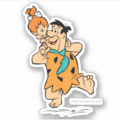 Die Steine | Fred & Pebbles Flintstone Aufkleber (Vorderseite)