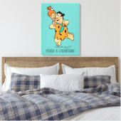 Die Steine | Fred & Pebbles Flintstone Leinwanddruck (Insitu (Schlafzimmer))