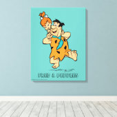 Die Steine | Fred & Pebbles Flintstone Leinwanddruck (Insitu (Holzboden))