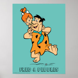 Die Steine | Fred & Pebbles Flintstone Poster