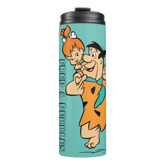 Die Steine | Fred & Pebbles Flintstone Thermosbecher (Vorderseite)