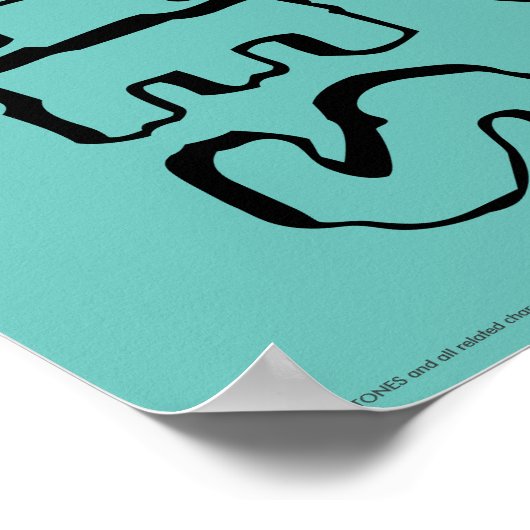 Die Steine | Kies Flintstone Poster (Ecke)