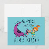 Die Steine | Kies und Dino-Play-Ball Einladungspostkarte (Vorne/Hinten)