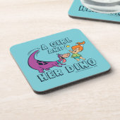 Die Steine | Kies und Dino-Play-Ball Getränkeuntersetzer (Linke Seite)