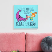 Die Steine | Kies und Dino-Play-Ball Leinwanddruck (Insitu (Wohnzimmer))