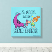 Die Steine | Kies und Dino-Play-Ball Leinwanddruck (Insitu (Holzboden))