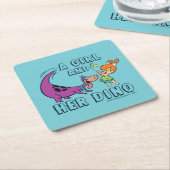 Die Steine | Kies und Dino-Play-Ball Rechteckiger Pappuntersetzer (angewinkelt)