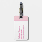 Die Steine | Kies und ihr Tiger Gepäckanhänger (Rückseite vertikal)