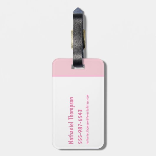 Die Steine | Kies und ihr Tiger Gepäckanhänger (Rückseite vertikal)