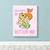 Die Steine | Kies und ihr Tiger Leinwanddruck (Insitu (Holzboden))