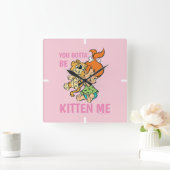 Die Steine | Kies und ihr Tiger Quadratische Wanduhr (Zuhause)