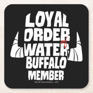 Die Steine   Loyal Order Water Buffalo Mitglied Rechteckiger Pappuntersetzer
