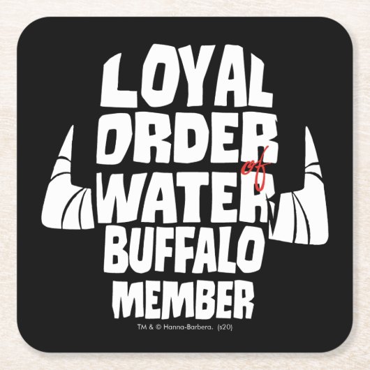 Die Steine | Loyal Order Water Buffalo Mitglied Rechteckiger Pappuntersetzer (Vorderseite)