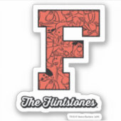 Die Steine | Monogramm im Kollegialstil Aufkleber (Vorderseite)