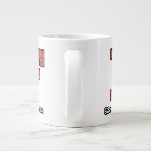 Die Steine | Monogramm im Kollegialstil Jumbo-Tasse (Rückseite)