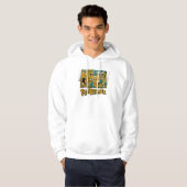Die Steine | Retro-Comic-Zeichenfelder Hoodie (Vorne ganz)