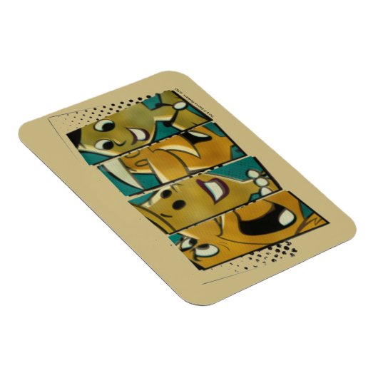 Die Steine | Retro-Comic-Zeichenfelder Magnet (Rechte Seite)