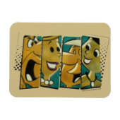 Die Steine | Retro-Comic-Zeichenfelder Magnet (Horizontal)