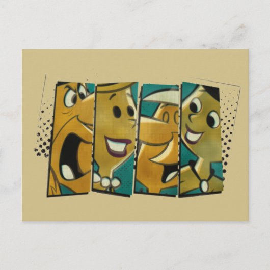 Die Steine | Retro-Comic-Zeichenfelder Postkarte (Vorderseite)